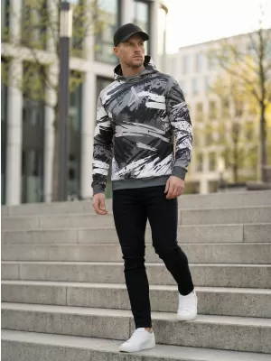 Pánská mikina premium ALTISPORT VOJ/ALM014MI01 ČERNOŠEDÁ