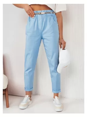 Dámské kalhoty casual DSTREET ERLON SVĚTLE MODRÁ