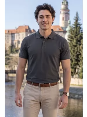 Pánské triko s límečkem ALTISPORT NoPrint NP/ALM302 TMAVÁ BŘIDLICE