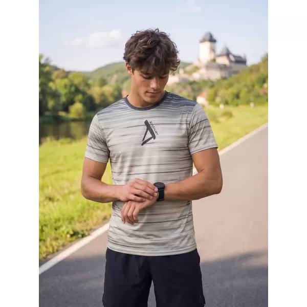  Pánské funkční triko premium ALTISPORT VOJ/ALM031TR01 ČERNÁ/HNĚDÁ 