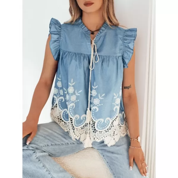  Dámská halenka DSTREET FATRELA MODRÁ 
