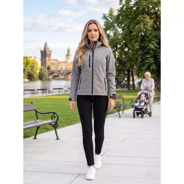  Dámská softshellová bunda ALTISPORT NoPrint NP/ALW125 OCELOVĚ ŠEDÁ 