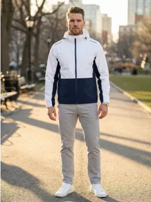 Pánská bunda ALTISPORT NoPrint NP/ALM835 BÍLÁ