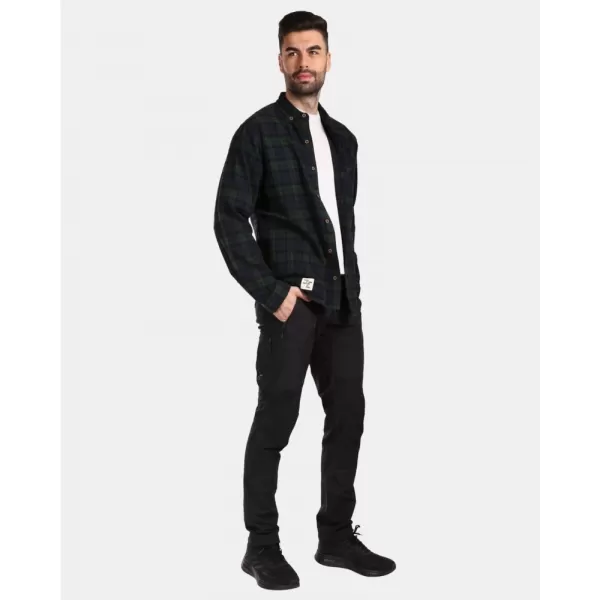  Pánská košile KILPI FLANNY-M VM0380KI TMAVĚ ZELENÁ 