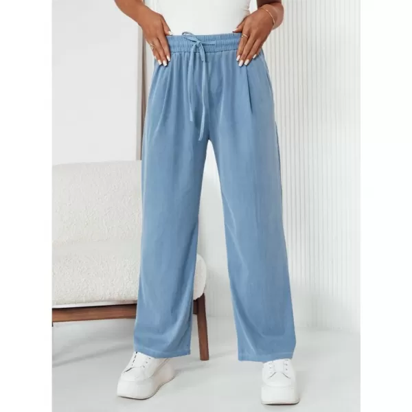  Dámské kalhoty casual DSTREET ASTERS SVĚTLE MODRÁ 