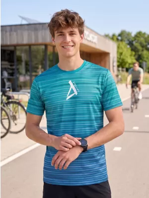 Pánské funkční triko premium ALTISPORT VOJ/ALM031TR01 EMERALD/MODRÁ