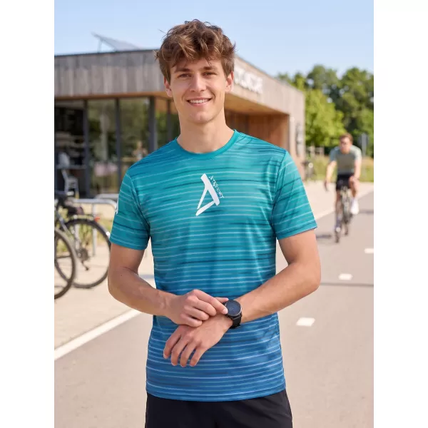 Pánské funkční triko premium ALTISPORT VOJ/ALM031TR01 EMERALD/MODRÁ 