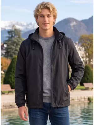 Unisex větrovka ALTISPORT NoPrint NP/ALU425 ČERNÁ
