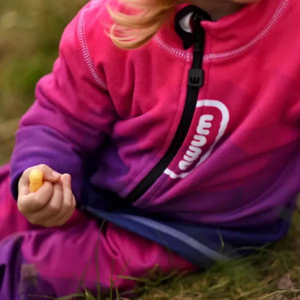  Dětská fleecová mikina WAMU MOZAIKA FIALOVÁ 