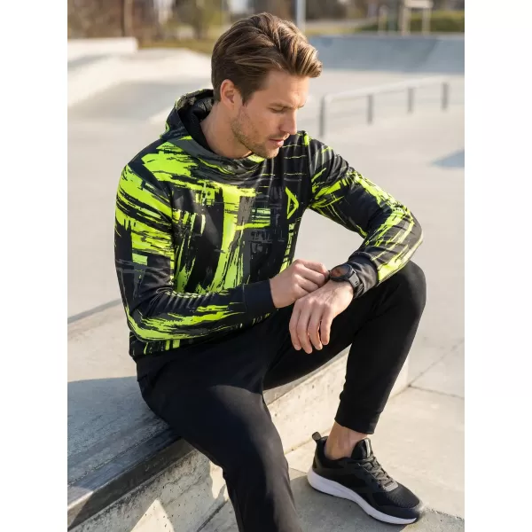  Pánská mikina premium ALTISPORT VOJ/ALM010MI01 ČERNOŽLUTÁ 
