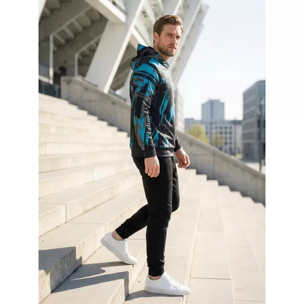  Pánská mikina premium ALTISPORT VOJ/ALM010MI01 ČERNÁ/EMERALD 
