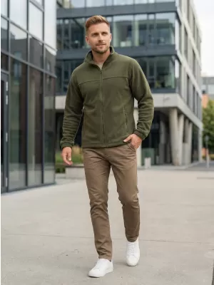 Pánská fleece mikina ALTISPORT NoPrint NP/ALM105 MILITARY