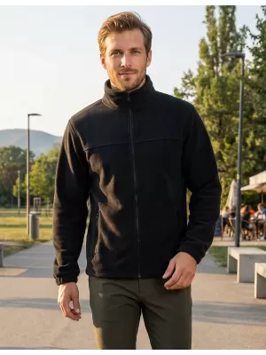 Pánská fleece mikina ALTISPORT NoPrint NP/ALM105 ČERNÁ