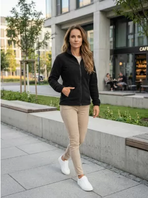 Dámská fleece mikina ALTISPORT NoPrint NP/ALW405 ČERNÁ