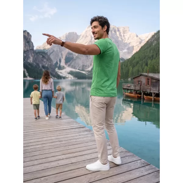  Pánské triko ALTISPORT NoPrint NP/ALM361 ZELENÝ MELÍR 