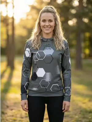 Dámská funkční mikina premium ALTISPORT VOJ/ALW037MI01 ŠEDÁ