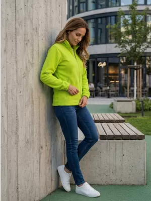 Dámská fleece mikina ALTISPORT NoPrint NP/ALW405 LIMETKOVÁ