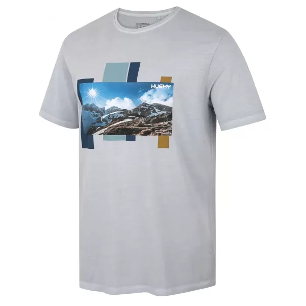  Pánské triko HUSKY TEE SKYLINE M LIGHT GREY 
