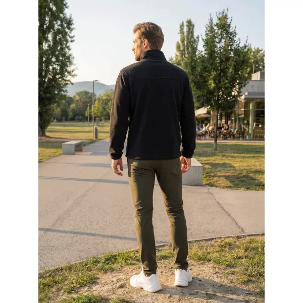  Pánská fleece mikina ALTISPORT NoPrint NP/ALM105 ČERNÁ 