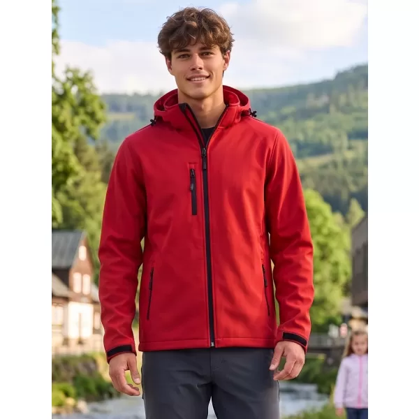  Pánská softshellová bunda ALTISPORT NoPrint NP/ALM225 ČERVENÁ 