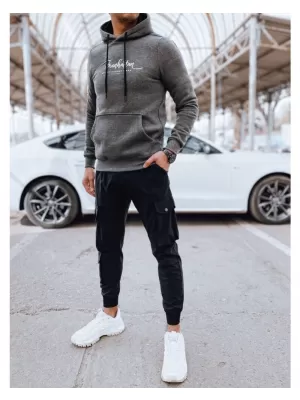Pánská mikina DSTREET TMAVĚ ŠEDÁ