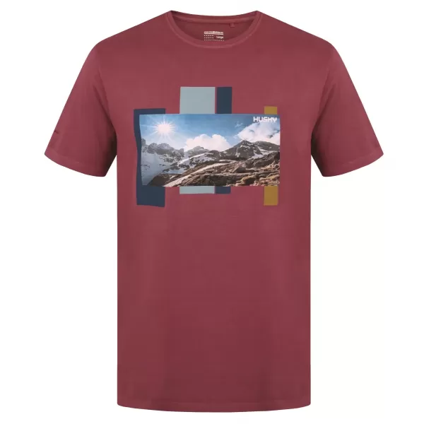  Pánské triko HUSKY TEE SKYLINE M BORDO 