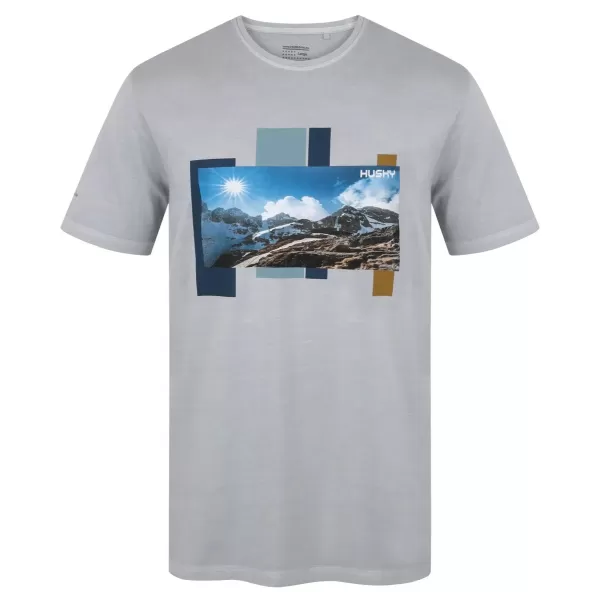  Pánské triko HUSKY TEE SKYLINE M LIGHT GREY 