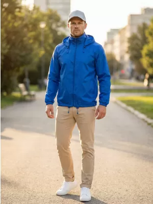 Unisex větrovka ALTISPORT NoPrint NP/ALU425 KRÁLOVSKÁ MODRÁ