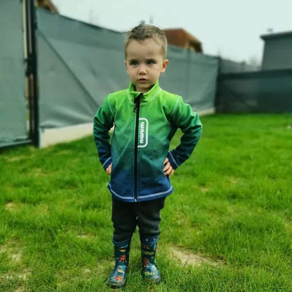  Dětská fleecová mikina WAMU MOZAIKA ZELENÁ 