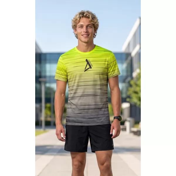  Pánské funkční triko premium ALTISPORT VOJ/ALM031TR01 ČERNÁ/FLUO YELLOW 