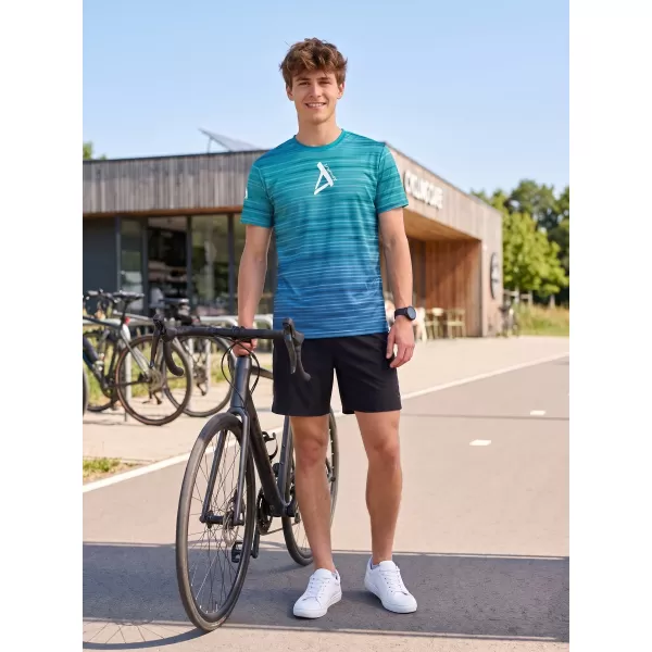  Pánské funkční triko premium ALTISPORT VOJ/ALM031TR01 EMERALD/MODRÁ 