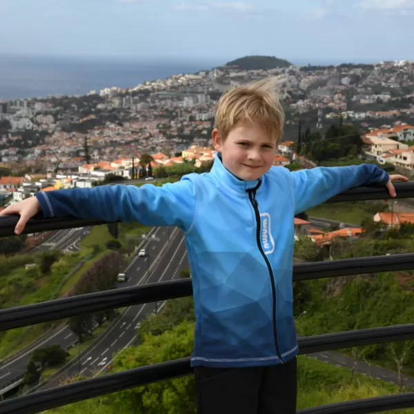  Dětská fleecová mikina WAMU MOZAIKA MODRÁ 