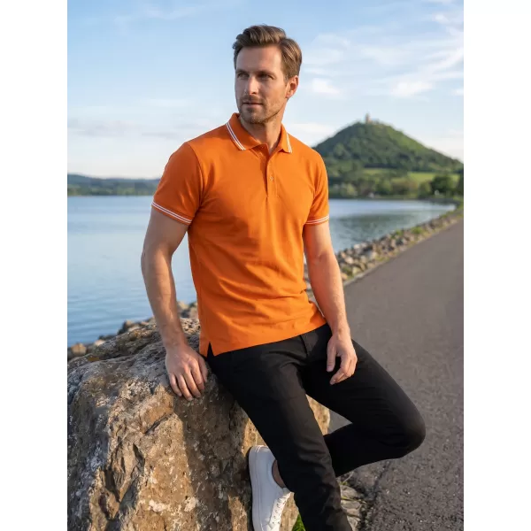  Pánské triko s límečkem ALTISPORT NoPrint NP/ALM912 ORANŽOVÁ 