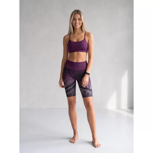  Dámské funkční legíny nad kolena premium ALTISPORT VOJ/ALW045LEG02 FIALOVÁ/ČERNÁ 