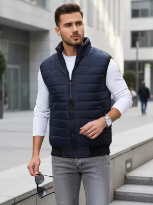 Pánská vesta DSTREET TMAVĚ MODRÁ