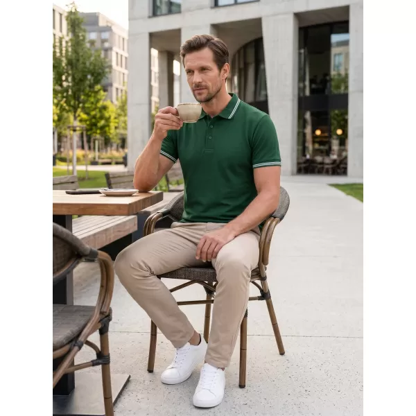  Pánské triko s límečkem ALTISPORT NoPrint NP/ALM912 DARK GREEN 