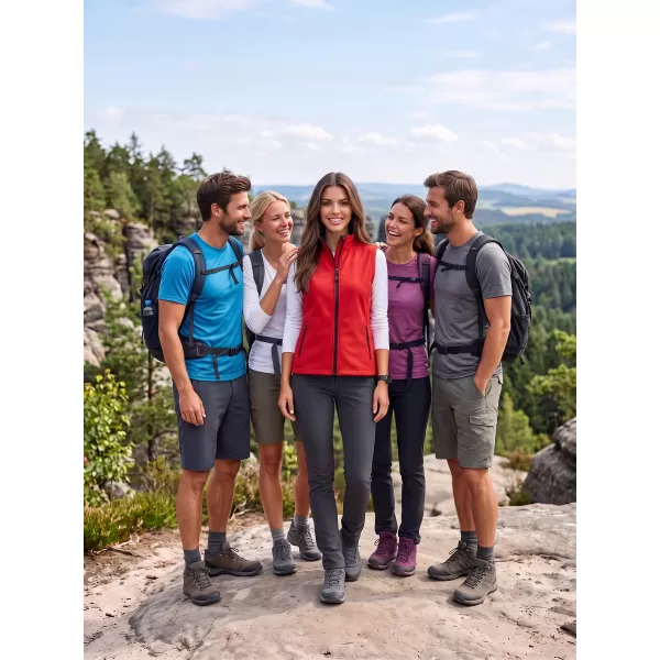  Dámská softshellová vesta ALTISPORT NoPrint NP/ALW7211NJ RED/BLACK 