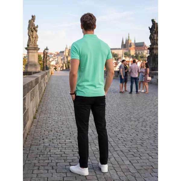  Pánské triko s límečkem ALTISPORT NoPrint NP/ALM302 MÁTOVÁ 