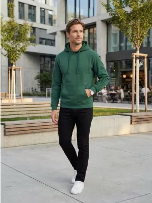 Pánská mikina ALTISPORT NoPrint NP/ALM697NJ DARK GREEN