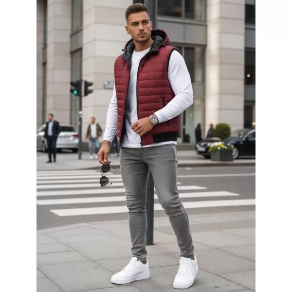  Pánská vesta DSTREET BORDOVÁ 