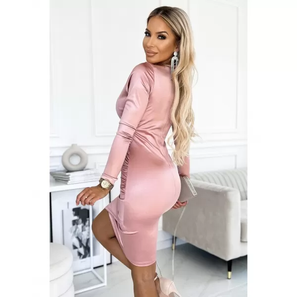  Dámské šaty NUMOCO 477-1 RŮŽOVÁ 