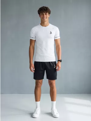 Pánské funkční kompresní tričko s krátkým rukávem premium ALTISPORT VOJ/ALM000TR04 BÍLÁ