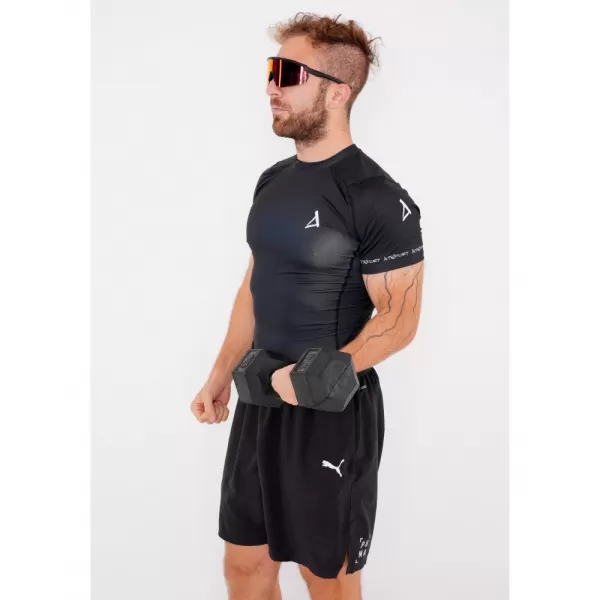  Pánské funkční kompresní tričko s krátkým rukávem premium ALTISPORT VOJ/ALM000TR04 ČERNÁ 