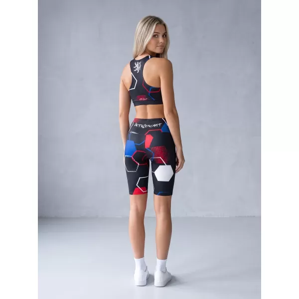  Dámské funkční legíny nad kolena premium ALTISPORT VOJ/ALW036LEG02 HEXA ČERNÁ 