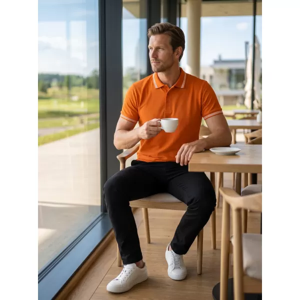  Pánské triko s límečkem ALTISPORT NoPrint NP/ALM912 ORANŽOVÁ 