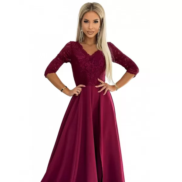  Dámské šaty NUMOCO AMBER 309-9 VÍNOVÁ 