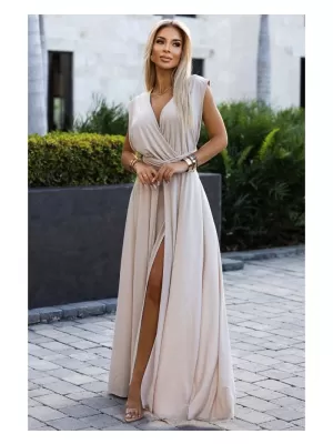 Dámské šaty NUMOCO 509-2 BÉŽOVÁ