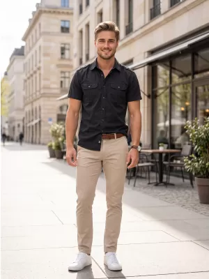 Pánská košile BRANDIT VINTAGE BD4024 BLACK