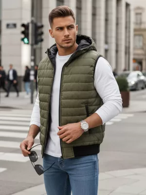 Pánská vesta DSTREET ZELENÁ