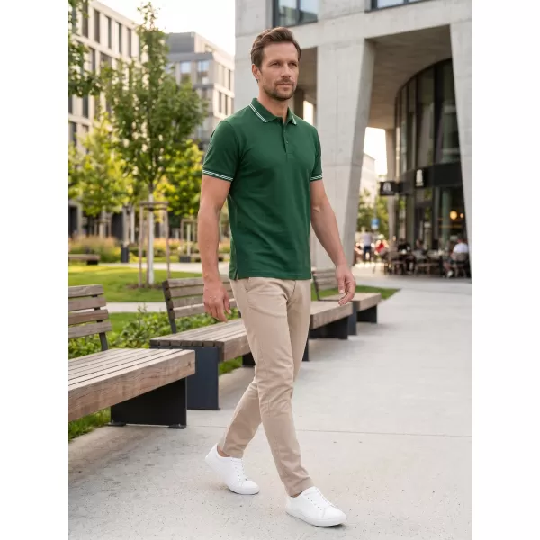  Pánské triko s límečkem ALTISPORT NoPrint NP/ALM912 DARK GREEN 